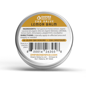 Lemon Balm Hemp CBD Salve 1oz 400mg