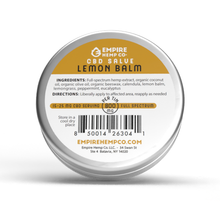 Load image into Gallery viewer, Lemon Balm Salve with CBD 2oz 800mg