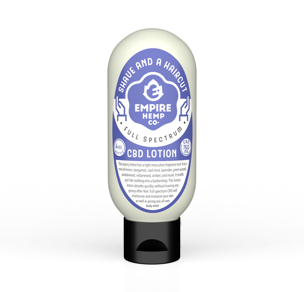 CBD Lotion - Shave and a Haircut 4oz 750mg